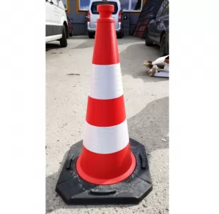 Pachołek drogowy 50cm U-23c | PCV, 2,8 kg, odblaskowy